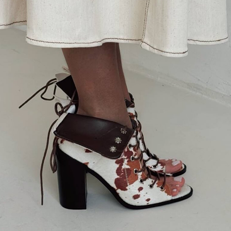 Cow Girl’s Chunky Heel Ankle Boots