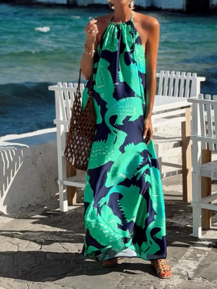 Maxi Halter-neck Dress