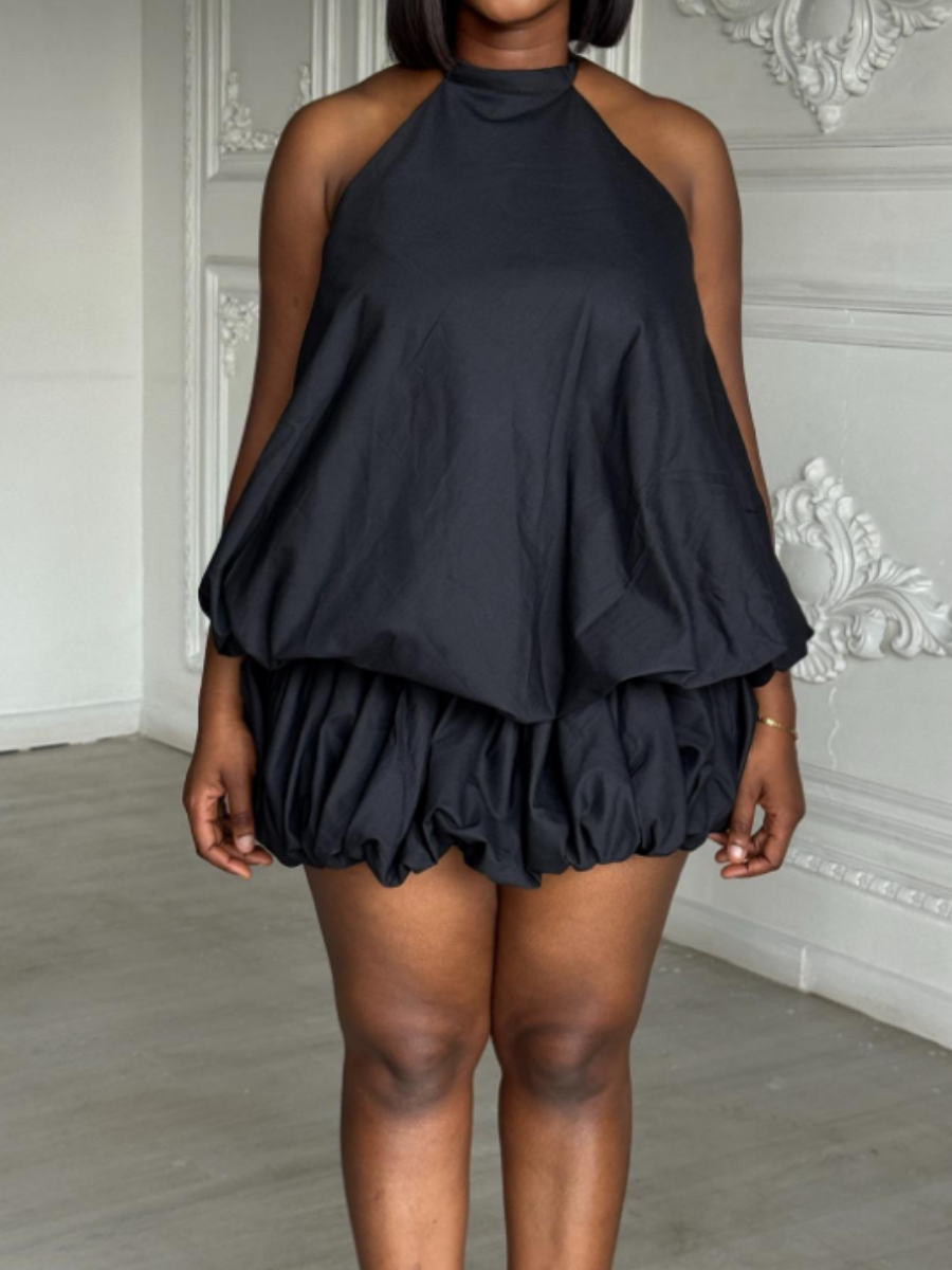 Adorable Hem Sleeveless Short Dress
