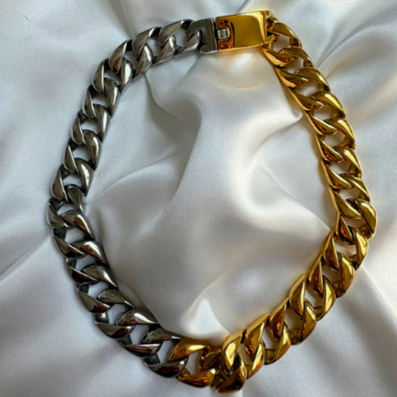 Hip-pop Girl Necklace&Bracelet