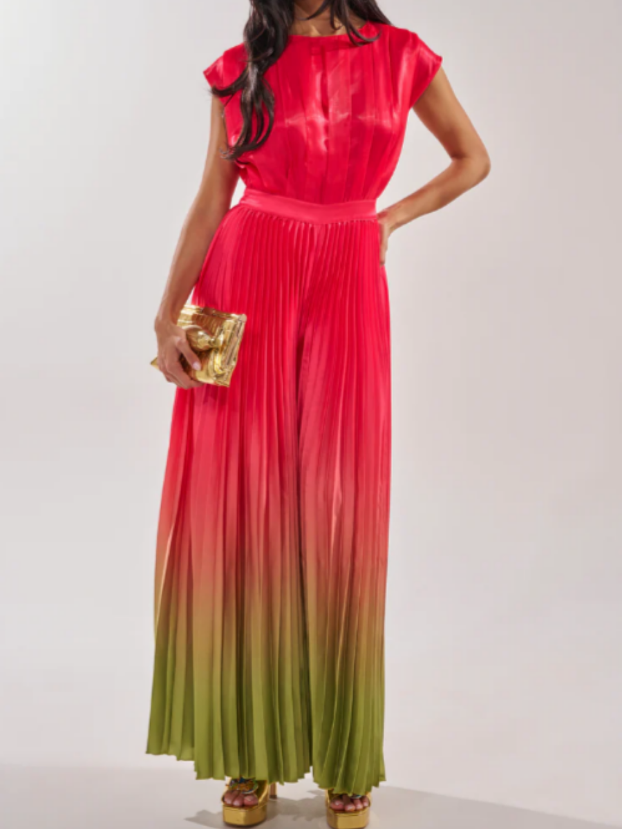 Sunset Pleated Jumpsuit