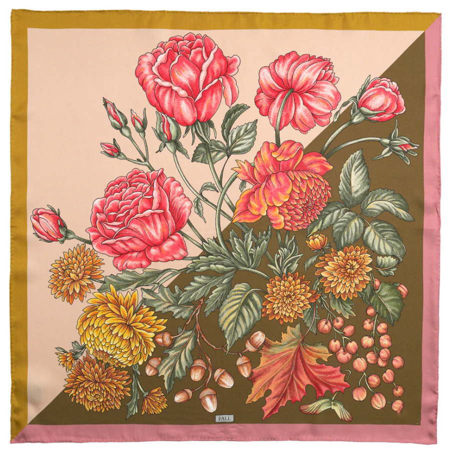 Flower Silk Scarf