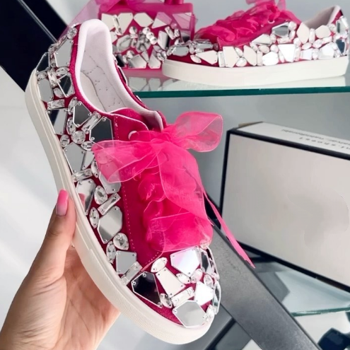 Shiny Flat Casual Shoes