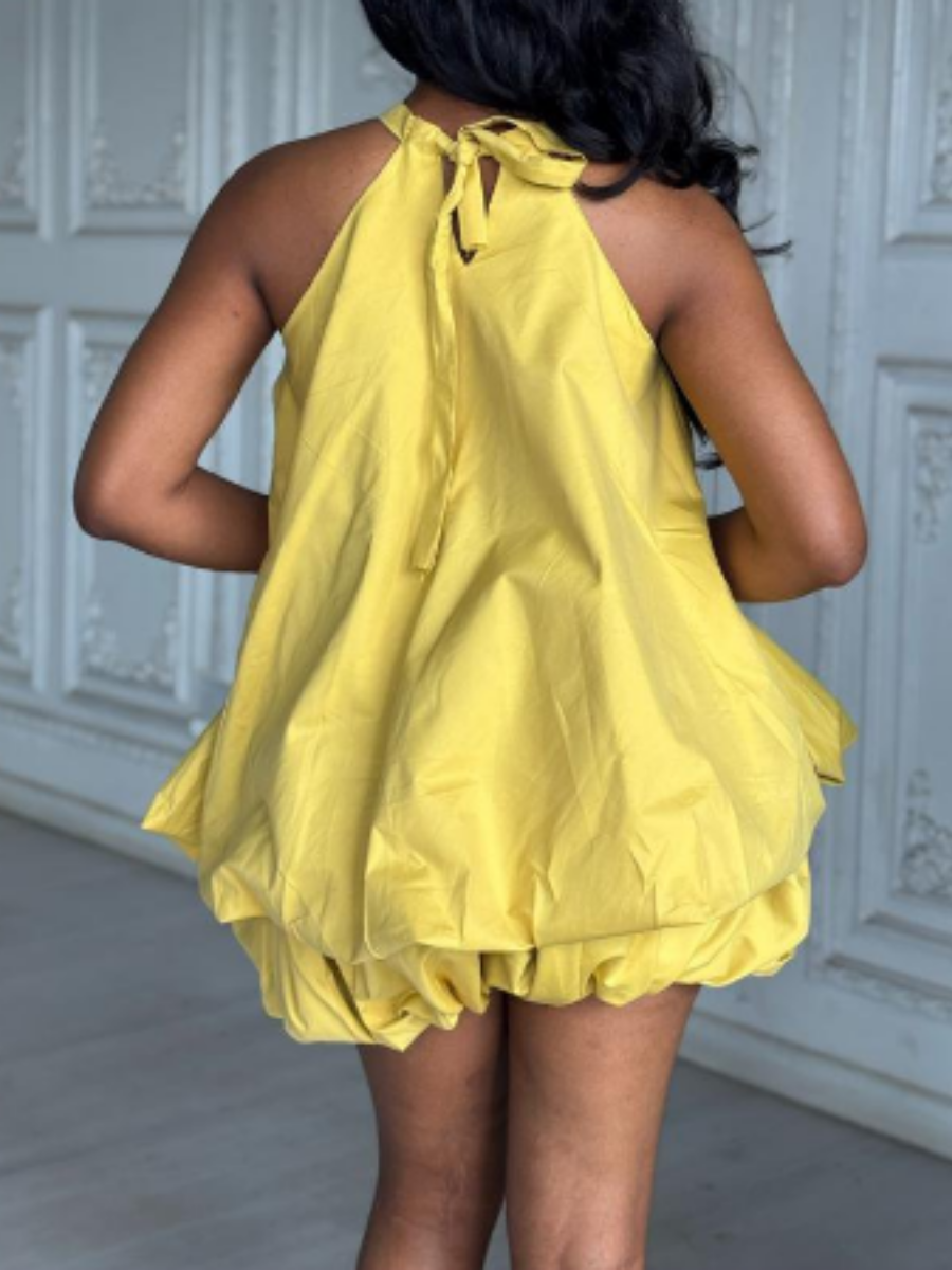 Adorable Hem Sleeveless Short Dress