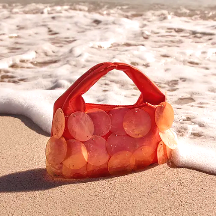 Orange Shell Summer Handbag