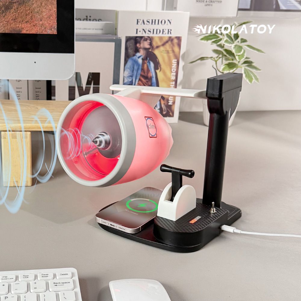 Dsektop JetFan-Equipped With Wireless Charging  And Humidifier