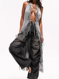 Chill Fringe Backless Blouse