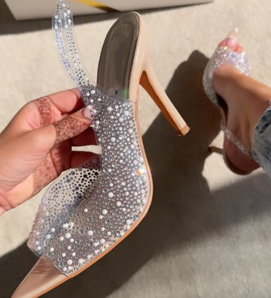 PERSPEX SLINGBACK HEELS