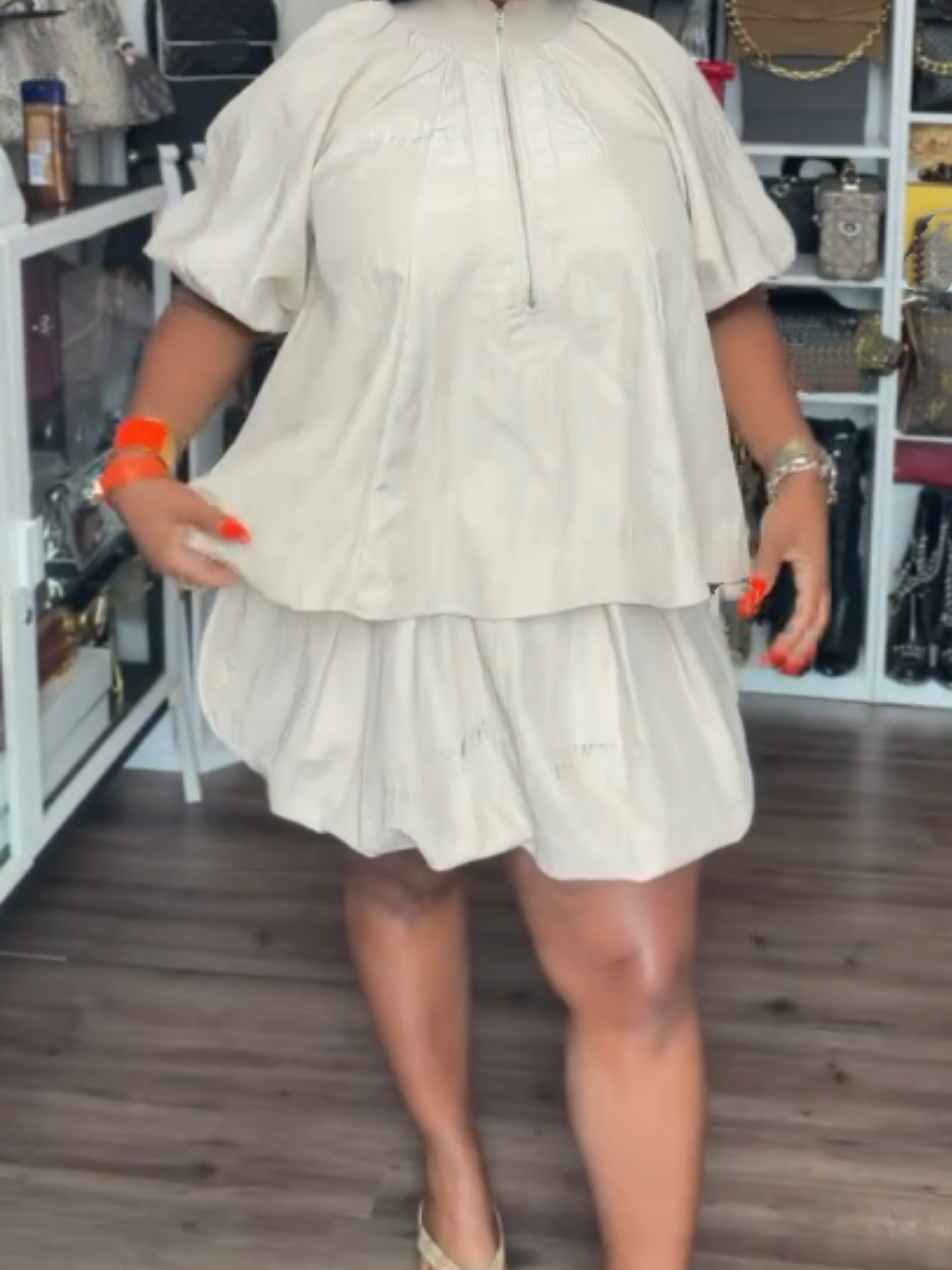 Adorable Bubble Shorts Set
