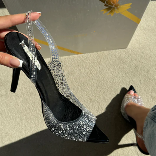PERSPEX SLINGBACK HEELS