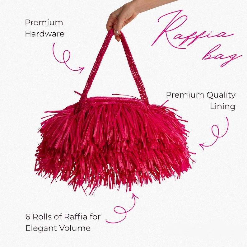 Dazzle Raffia Tote Bag