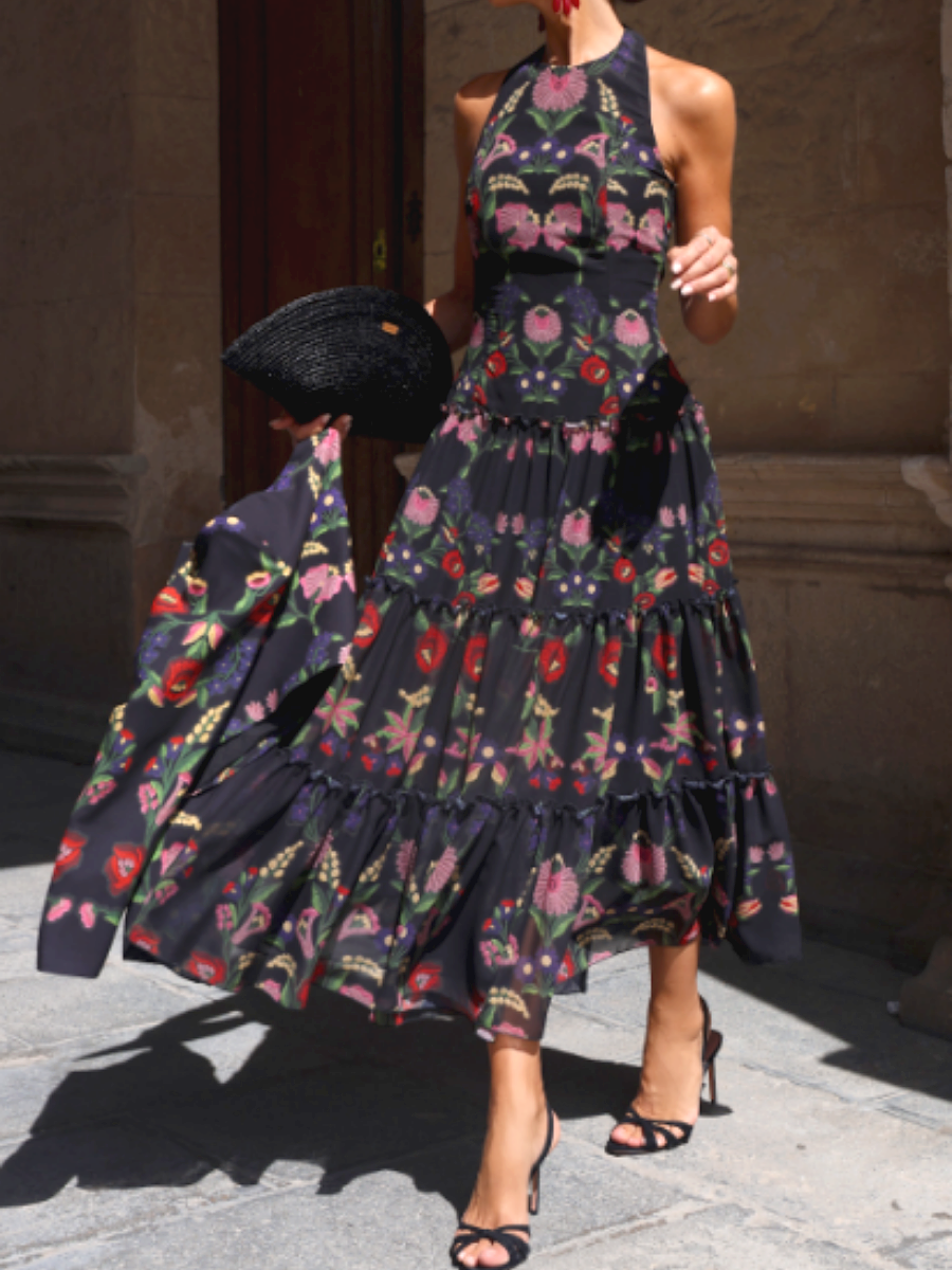 Demure Floral Occasion Outfit