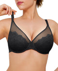 Breezy Lace Underwire Support Gathered Bra In Stock