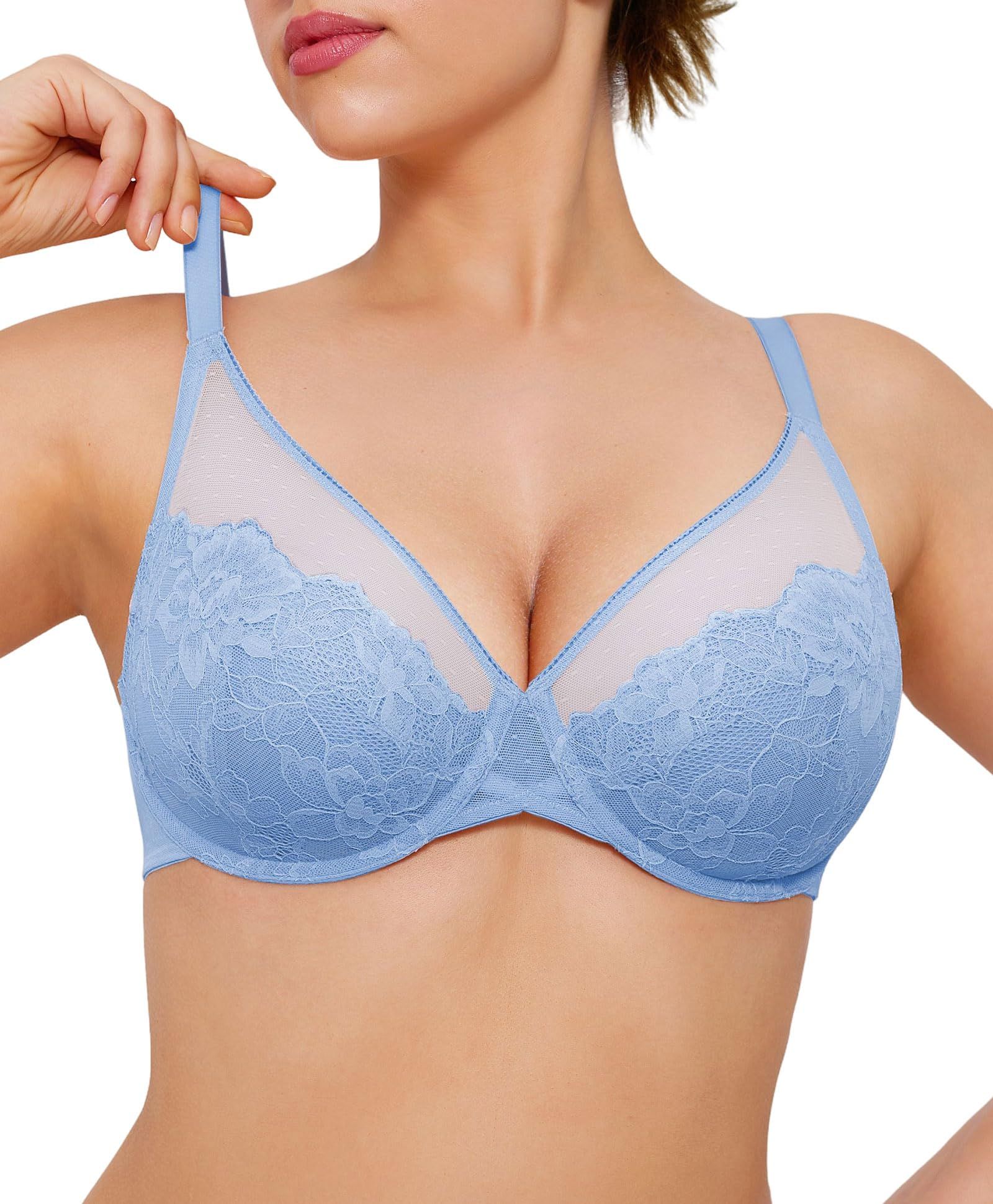 Breezy Lace Underwire Support Gathered Bra In Stock