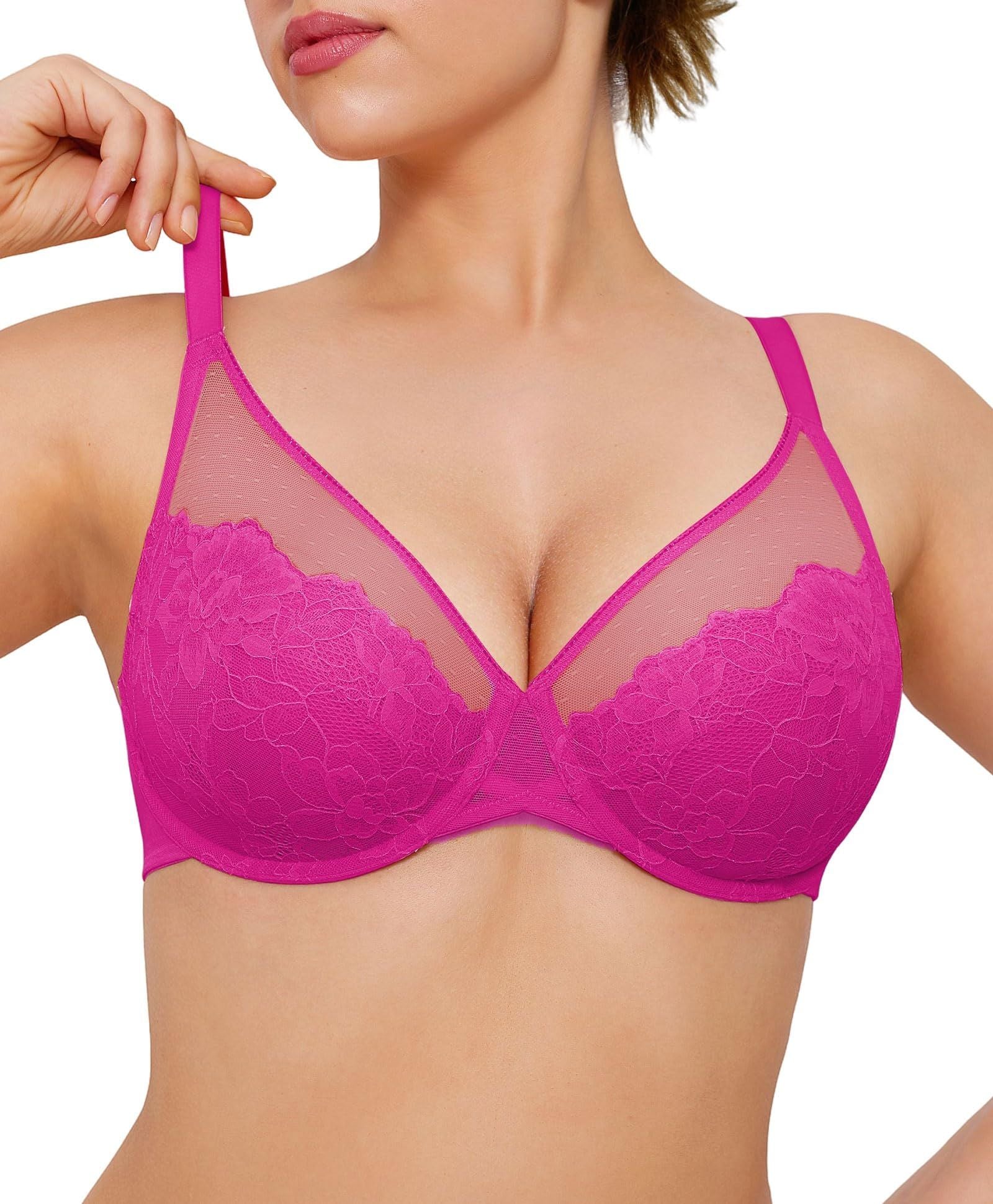 Breezy Lace Underwire Support Gathered Bra In Stock